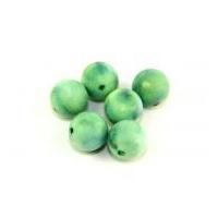 Hobby & Crafting Fun Marble Look Round Beads Green