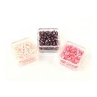 Hobby & Crafting Fun Trio of Oval Beads Pink/Cerise/Purple