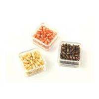 Hobby & Crafting Fun Trio of Oval Beads Cream/Copper/Bronze