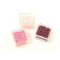 hobby crafting fun trio of round beads pinkcerisepurple