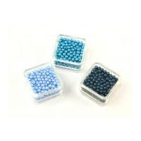 Hobby & Crafting Fun Trio of Round Beads Blue/Turquoise/Teal