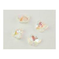 Hobby & Crafting Fun Glass Crystal Butterfly Pendant Beads Clear AB