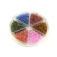 hobby crafting fun bead kit plastic faceted beads pink brown grey blue ...