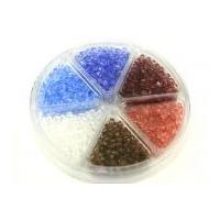 hobby crafting fun bead kit plastic faceted beads blue pink mauve brow ...