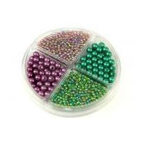 hobby crafting fun bead kit seed beads pearls purple green