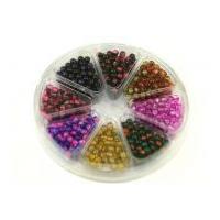 Hobby & Crafting Fun Bead Kit Round Two Tone Beads Pink, Purple, Gold, Green & Blue
