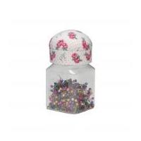 Hobby & Gift Glass Jar of Pins with Pincushion Lid