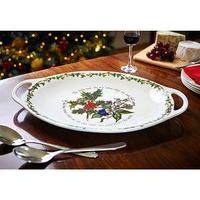 Holly and Ivy Christmas Platter, Porcelain