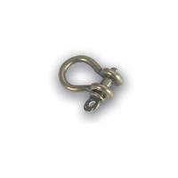 hook eye shackles in brass or chromium plated art no80b