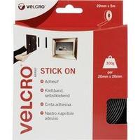 Hook-and-loop tape stick-on Hook and loop pad (L x W) 5000 mm x 20 mm Black VELCRO® brand VEL-EC60217 5 m