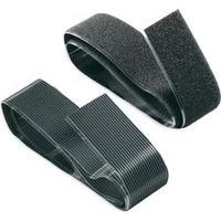 Hook-and-loop tape stick-on Hook and loop pad, Heavy duty (L x W) 1000 mm x 50 mm Black Fastech 730-330-1C 1 pair