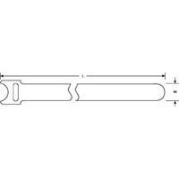 Hook-and-loop cable tie for bundling Hook and loop pad (L x W) 200 mm x 12.5 mm Black HellermannTyton TEXTIE-M-PA/PP-BK