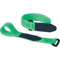 Hook-and-loop tape with strap Hook and loop pad (L x W) 290 mm x 25 mm Green Fastech 2 STK FAST-VSTRAP 25X250 FLUOR-G 2