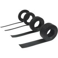 Hook-and-loop tape for bundling Hook and loop pad (L x W) 1000 mm x 7.5 mm Black Hebotec 11-KE07001FRT 1 m