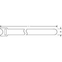 Hook-and-loop cable tie for bundling Hook and loop pad (L x W) 200 mm x 12.5 mm Yellow HellermannTyton TEXTIE-M-PA/PP-Y