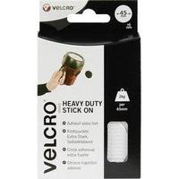 Hook-and-loop stick-on dots stick-on Hook and loop pad, Heavy duty (Ø) 45 mm White VELCRO® brand VEL-EC60249 6 pair