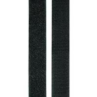 Hook-and-loop tape stick-on Hook and loop pad (L x W) 2000 mm x 25 mm Black TOOLCRAFT KL25X2000C 1 pair