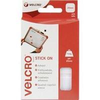 Hook-and-loop stick-on squares stick-on Hook and loop pad (L x W) 25 mm x 25 mm White VELCRO® brand VEL-EC60235 24 pair