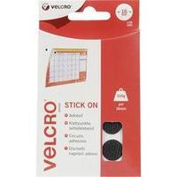 Hook-and-loop stick-on dots stick-on Hook and loop pad (Ø) 16 mm Black VELCRO® brand VEL-EC60228 16 pair