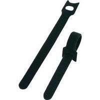 Hook-and-loop cable tie for bundling Hook and loop pad (L x W) 150 mm x 13 mm Black Basetech STD-150 10 pc(s)