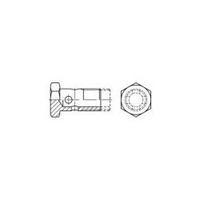 Hollow screws M22 Hex head DIN 7643 Steel zinc galvanized, yellow chromated 10 pc(s) TOOLCRAFT 144015