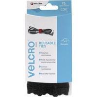 Hook-and-loop cable tie for bundling Hook and loop pad (L x W) 200 mm x 12 mm Black VELCRO® brand VEL-EC60466 15 pc(s)