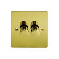 holder 2 way brass effect dimmer switch