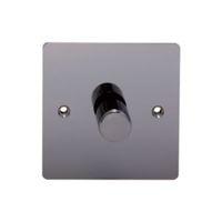 holder 2 way black nickel effect dimmer switch