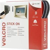 Hook-and-loop tape stick-on Hook and loop pad (L x W) 10000 mm x 20 mm Black VELCRO® brand VEL-EC60220 10 m