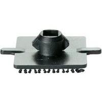 Hook-and-loop stick-on square screw-on Loop pad (L x W) 25 mm x 25 mm Black Binder Band 76763 1 pc(s)