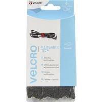Hook-and-loop cable tie for bundling Hook and loop pad (L x W) 200 mm x 12 mm Black VELCRO® brand VEL-EC60388 6 pc(s)
