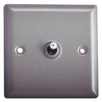 Holder 10A 2-Way Pewter Effect Light Switch