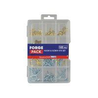 Hook & Screw Eye Kit Forge Pack 102 Pieces
