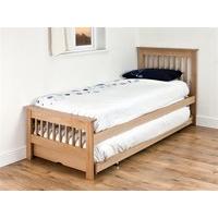 Home Comfort Millwood Guest Bed (Oak) 3\' Single Natural Stowaway Bed