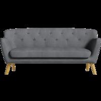 Holborn Large Sofa - Charcoal with Light-Coloured Legs