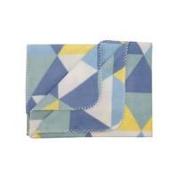 Home blue tone geometric print soft fleece throw - Blue