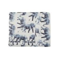 Home Elephant print fleece throw blanket - Grey