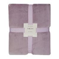 Home soft thick luxurious feel Plush fleece throw - Orchid