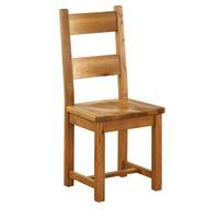 Hoxton Solid Oak Horizontal Slatted Back Dining Chair