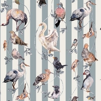 House Of Hackney Wallpapers Flights of Fancy Grey Stripe, H204-4