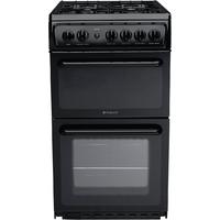 Hotpoint HAG51K 50cm Freestanding Gas Cooker in Black with FSD
