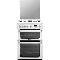 Hotpoint HUG61P 60cm Freestanding Gas Cooker in Polar White with FSD