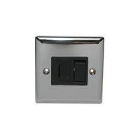 Holder 13A 1-Way Single Silver Chrome Effect Switched Fused Connection Unit