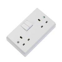 Holder 13A White Switched Socket
