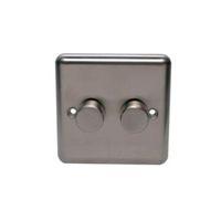 holder 2 way single stainless steel dimmer switch