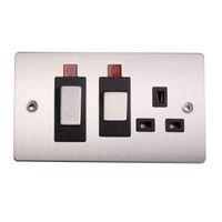 Holder 2-Gang 45A Cooker Switch & Socket