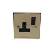 Holder 13A Brass Effect Switched Socket