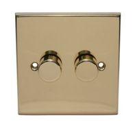 holder 2 way single brass plated main voltage dimmer switch