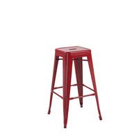 Hoxton Red Metal Finish Vintage Look Stackable Bar Stool