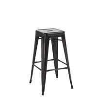 hoxton black metal finish vintage look stackable bar stool